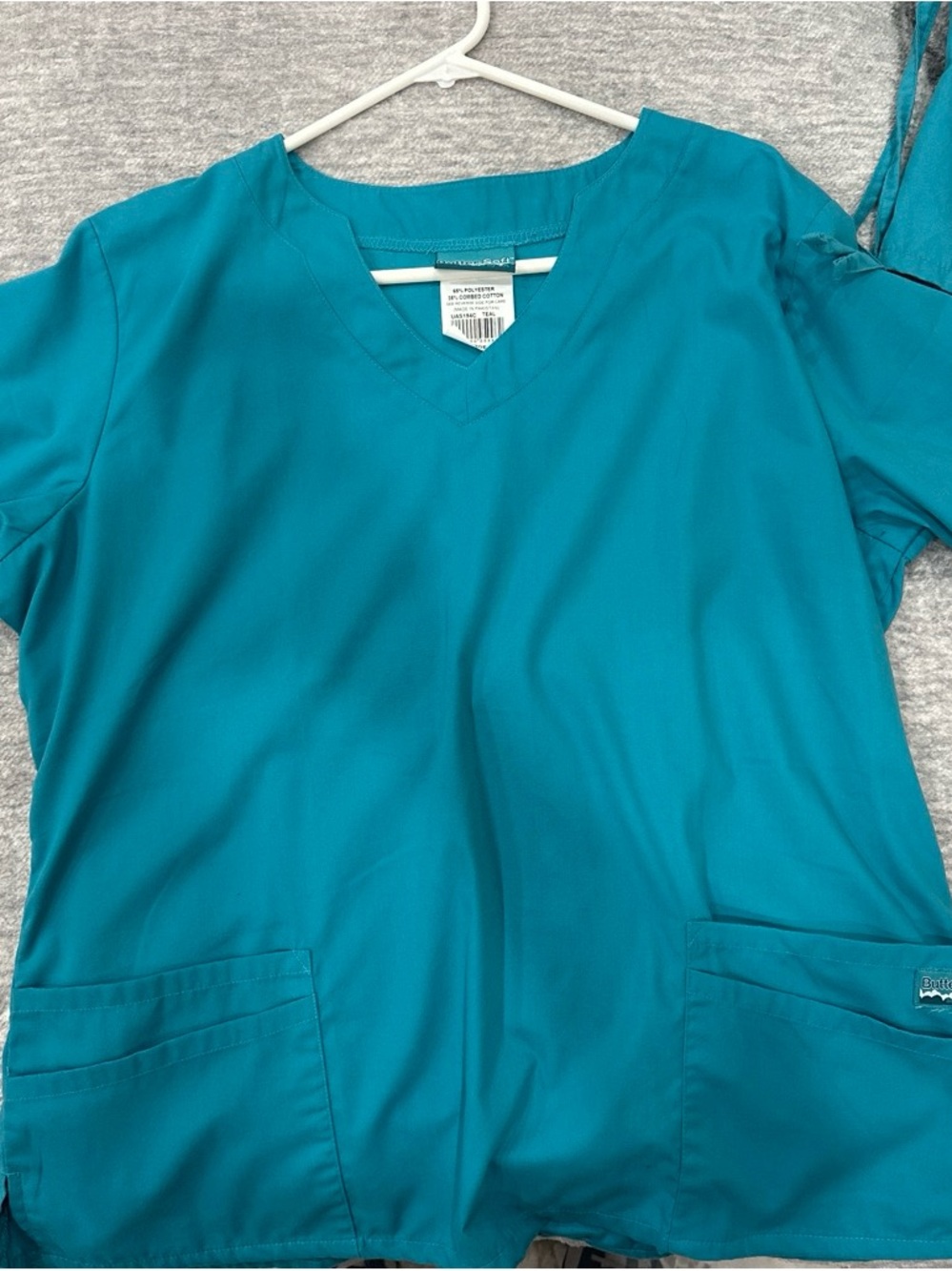 Butter Soft Women's Teal V-Neck Medical Scrub Top